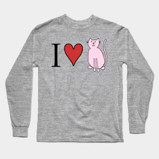 I Love Cats Long Sleeve T-Shirt